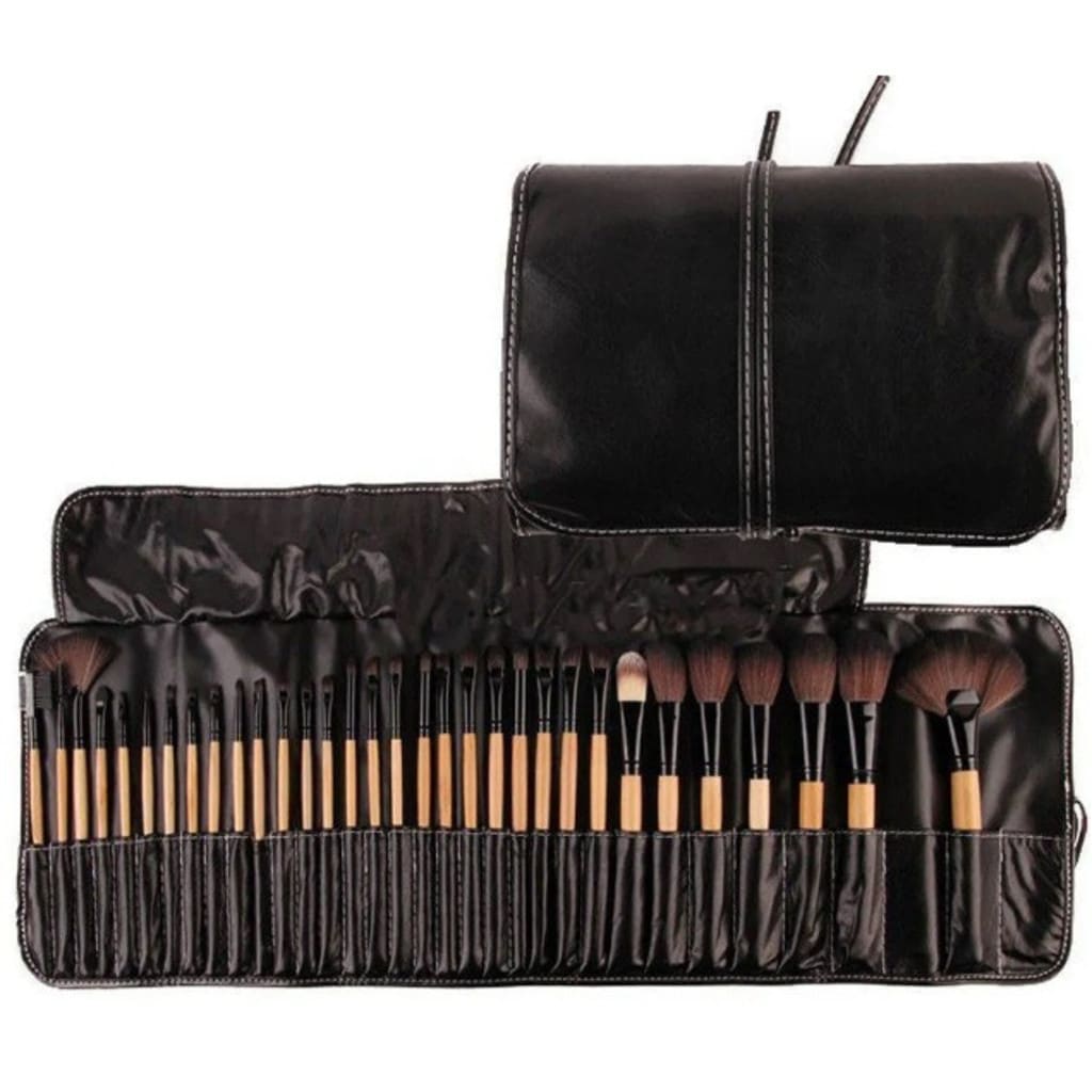 ANA1108 Kit 32 Peças Conjunto De Pincéis De Maquiagem Para Pó Sombra Delineador Lábios com estojo