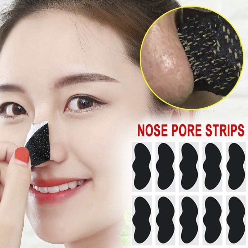 Tiras Nasais de Carvão Vegetal de Bambu – Limpeza Profunda Removedor de Cravos para Pele Propensa à Acne